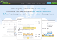 Tablet Screenshot of eventsmanagerpro.com